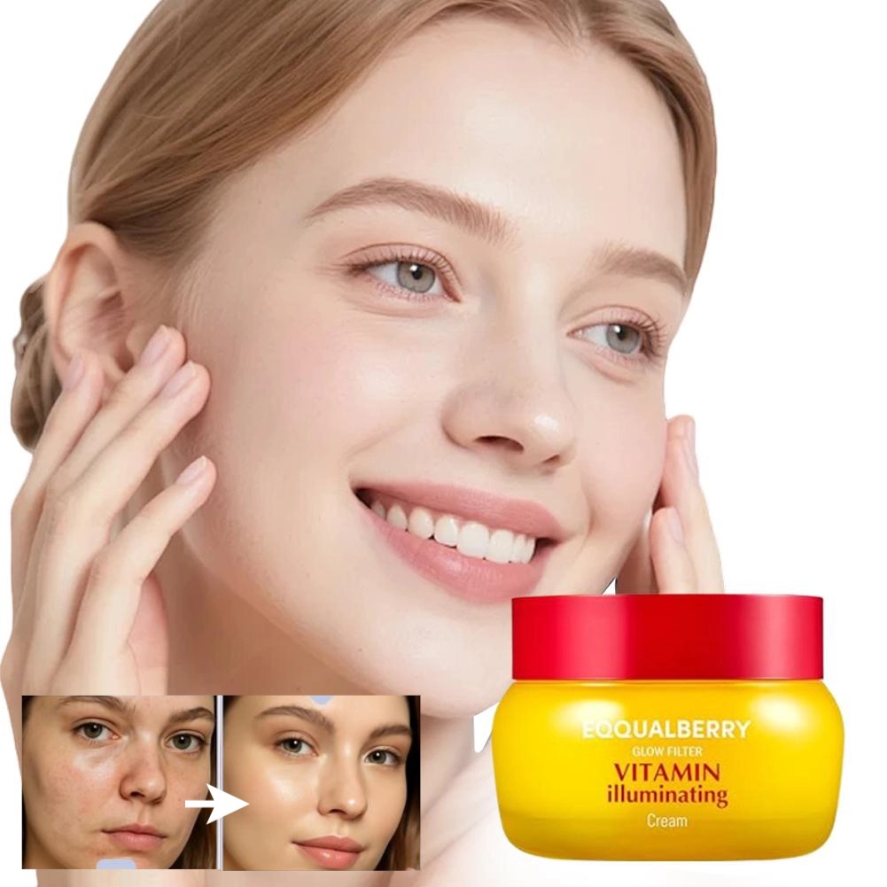 Skincare Vitamin C - ครีมบำรุงผิวหน้าเพิ่มความกระจ่างใส วิตามินซี เชอร์รี่ EQQUALBERRY สูตรต้นตำรับจากเกาหลี ช่วยลดเลือนริ้วรอย