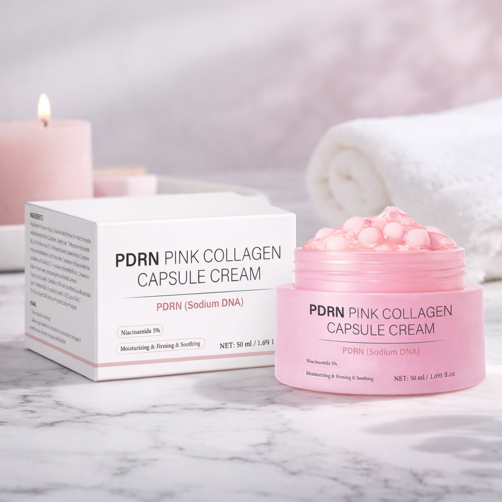 Skincare Glow Glowing - ครีมแคปซูลคอลลาเจน 50 มล. สำหรับผิวหน้า ให้ความชุ่มชื้น บำรุงผิวเปล่งปลั่ง