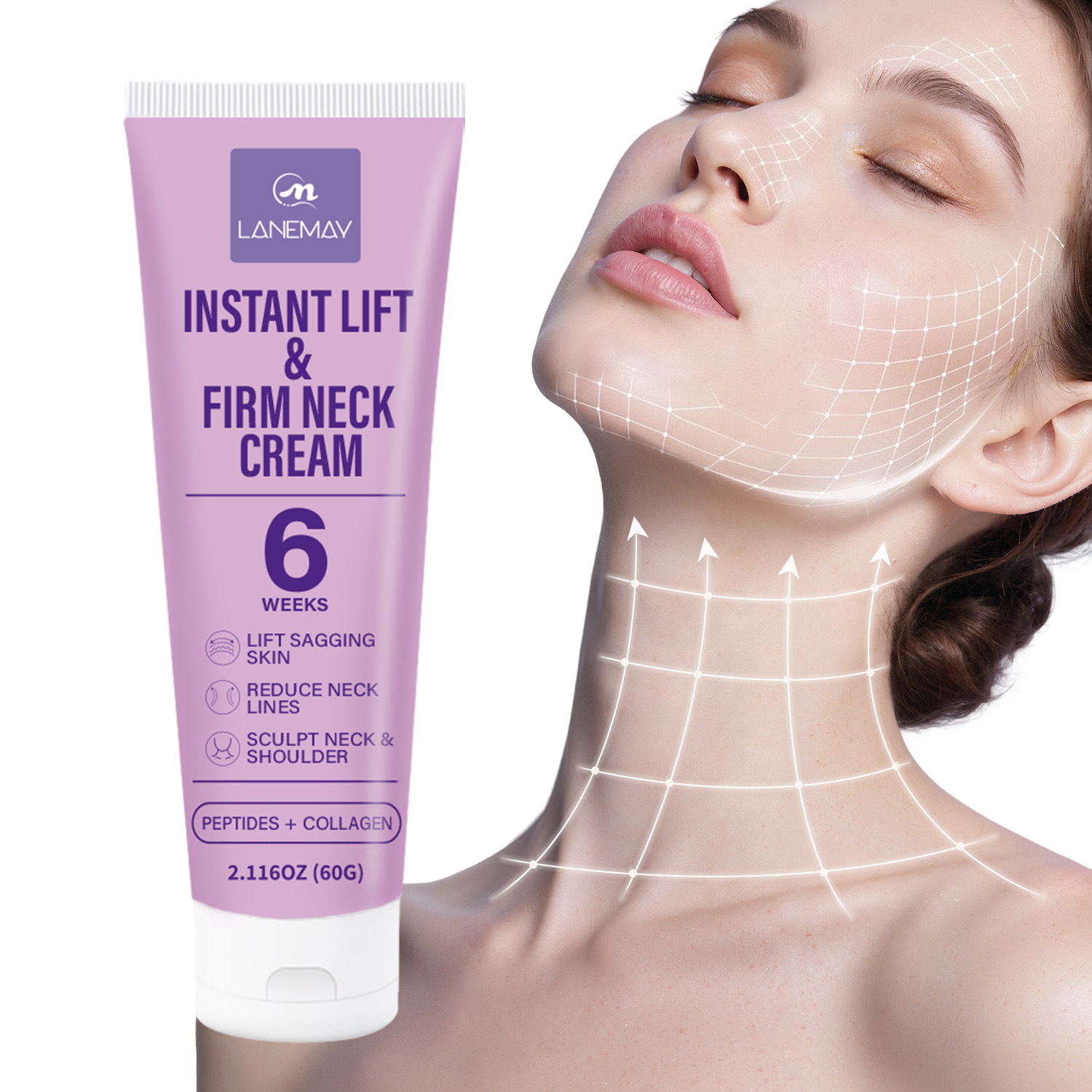 Retinol Vitamin A Cream - ครีมยกกระชับผิวคอทันที ผสมเปปไทด์ คอลลาเจน เรตินอล วิตามินอี และเชียบัตเตอร์