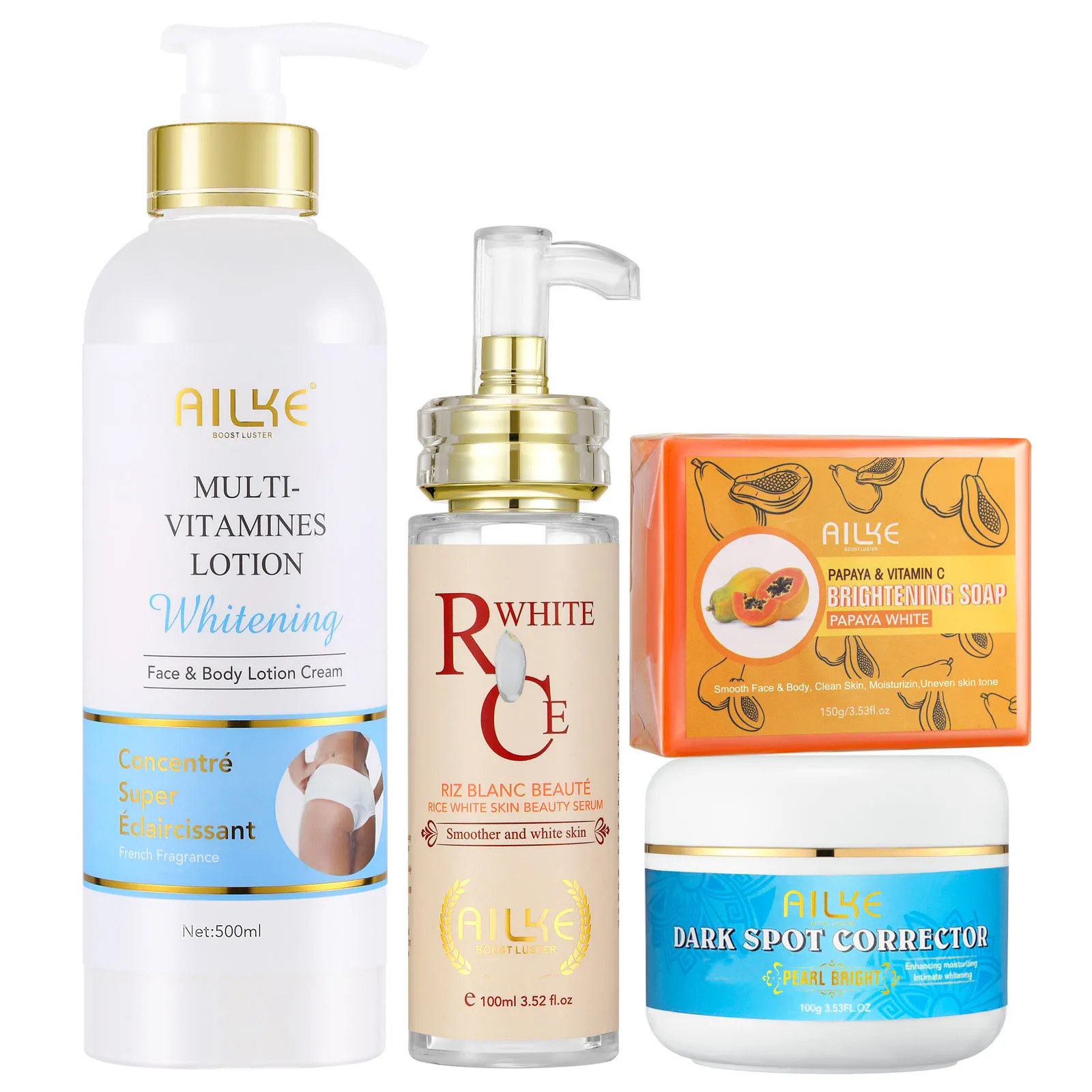 Skincare Vitamin C - Ailke วิตามินรวมไวท์เทนนิ่งโลชั่นทาตัวด้วยวิตามิน A,E,B3,B5, เพิ่มความกระจ่างใสของผิว, แม้กระทั่งโทนสีผิว, ครีมมอยส์เจอไรเซอร์
