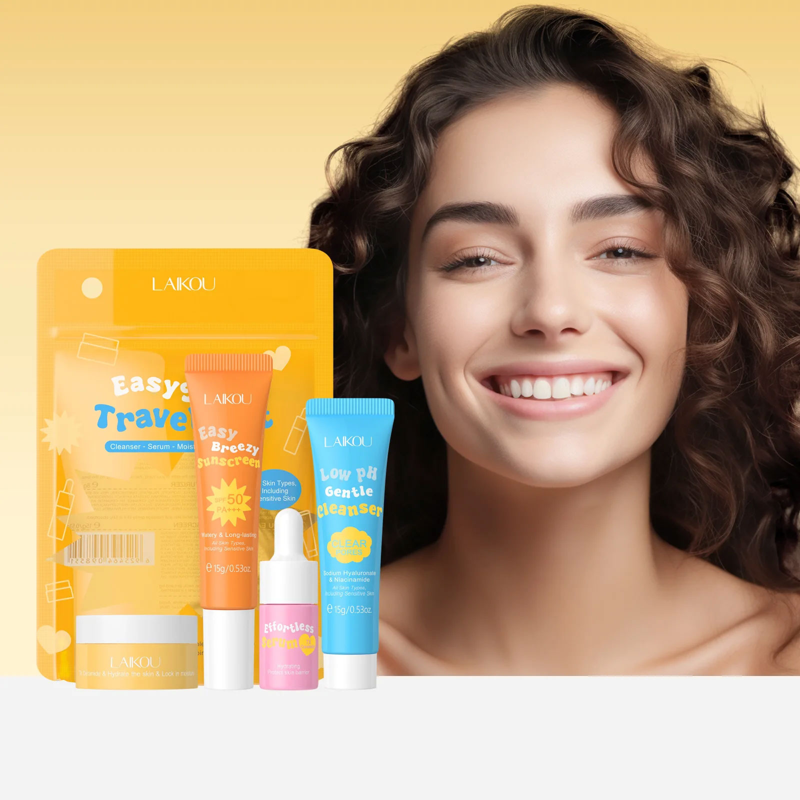 4PCS Laikou Ceramide ชุดเดินทา - Ceramide Moisturizer บทวิจารณ์และราคา